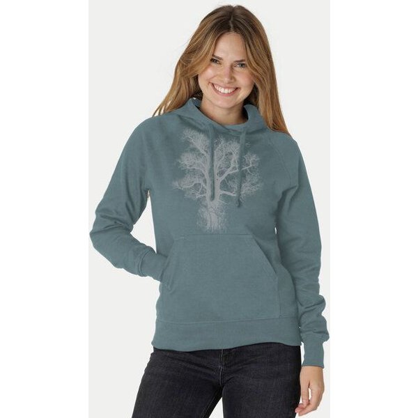 Peaces.bio - handbedruckte Biomode Bio-Damen-Kapuzensweater Chestnut