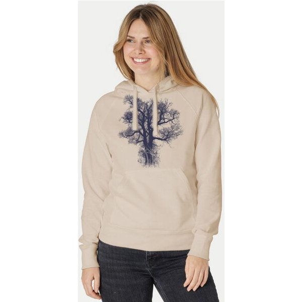 Peaces.bio - handbedruckte Biomode Bio-Damen-Kapuzensweater Chestnut