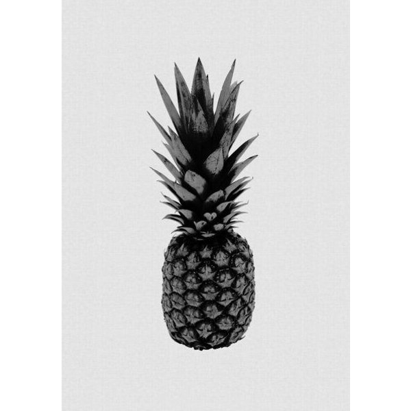 Photocircle Wandbild / Kunstdruck / Poster / Leinwand - Pineapple Black & White