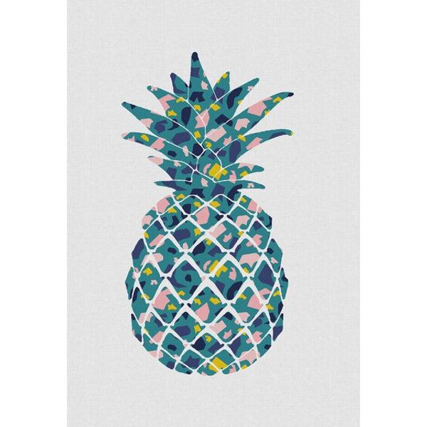 Photocircle Wandbild / Kunstdruck / Poster / Leinwand - Teal Pineapple