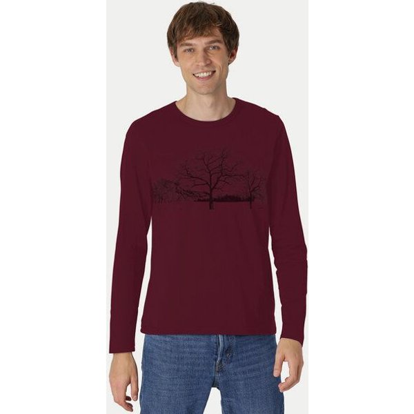 Peaces.bio - handbedruckte Biomode Herren Langarmshirt Landscape