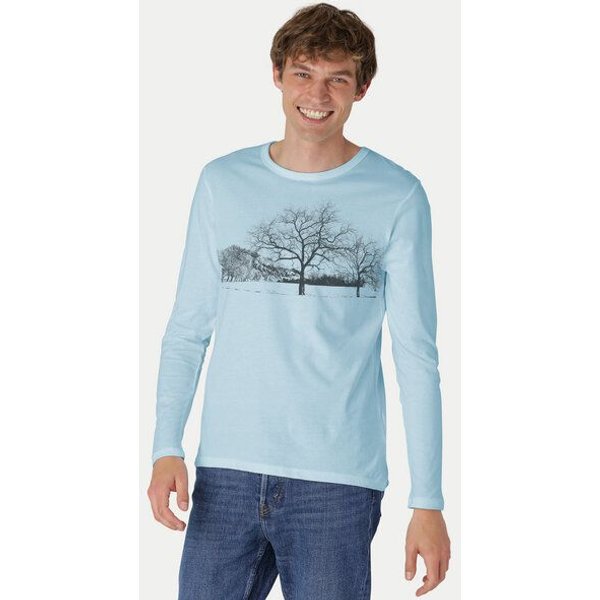 Peaces.bio - handbedruckte Biomode Herren Langarmshirt Landscape