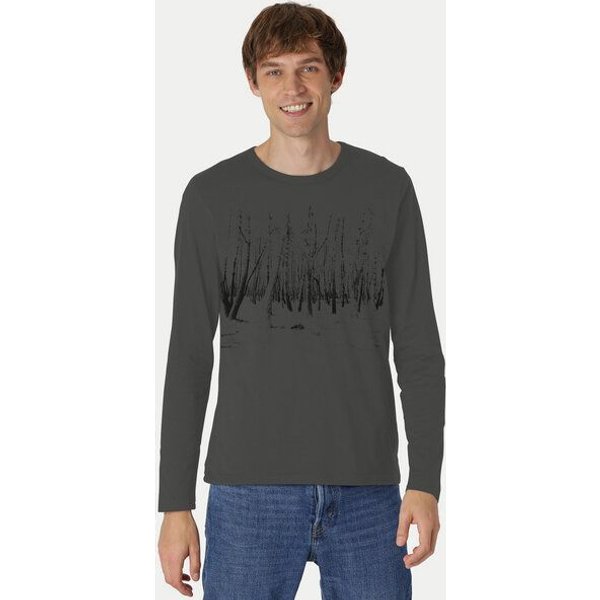 Peaces.bio - handbedruckte Biomode Herren Langarmshirt Woodland