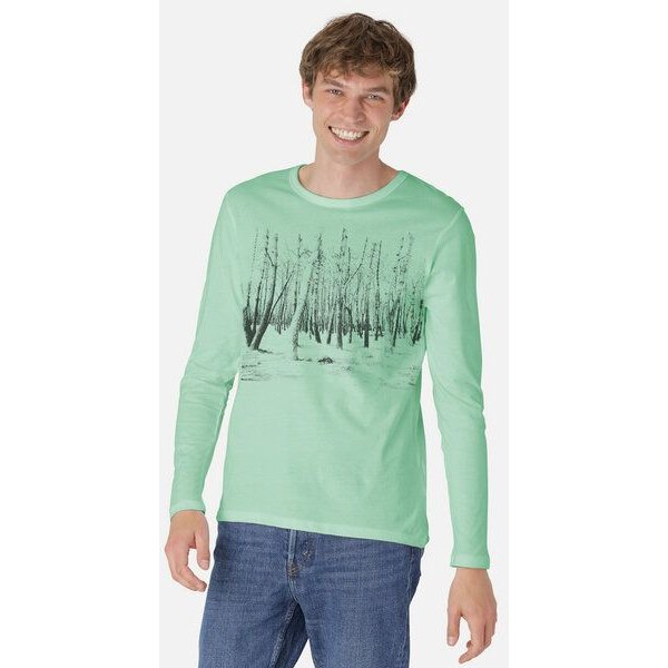 Peaces.bio - handbedruckte Biomode Herren Langarmshirt Woodland