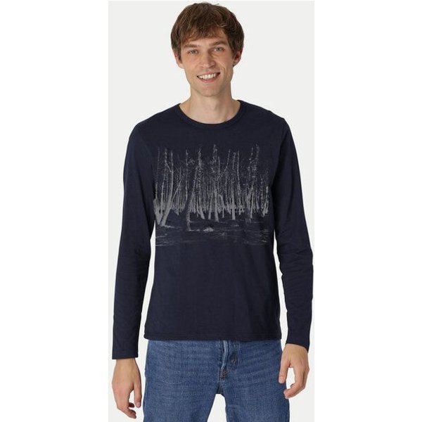 Peaces.bio - handbedruckte Biomode Herren Langarmshirt Woodland