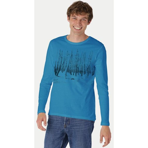 Peaces.bio - handbedruckte Biomode Herren Langarmshirt Woodland