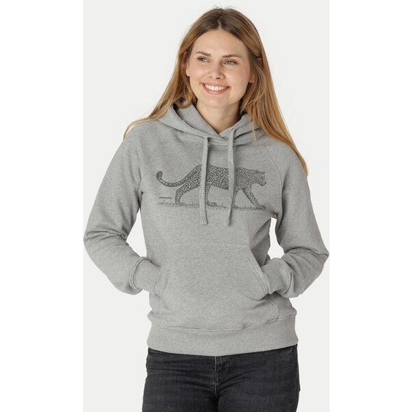 Peaces.bio - handbedruckte Biomode Bio-Damen-Kapuzensweater Leopard