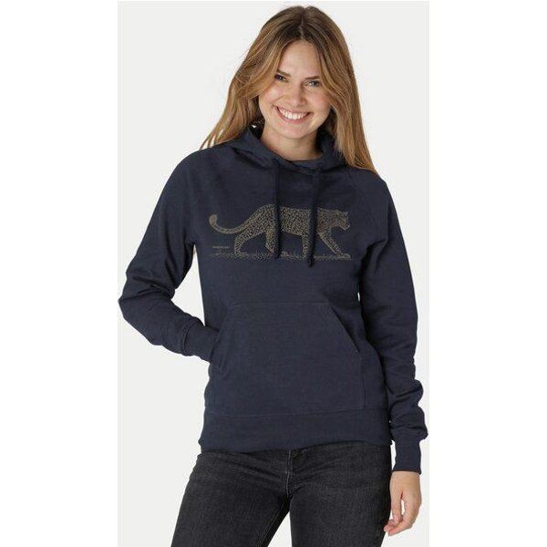 Peaces.bio - handbedruckte Biomode Bio-Damen-Kapuzensweater Leopard
