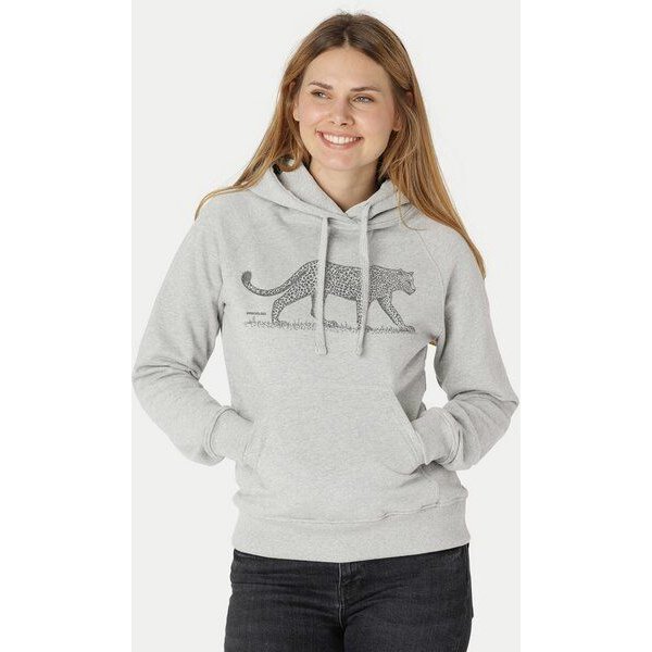 Peaces.bio - handbedruckte Biomode Bio-Damen-Kapuzensweater Leopard