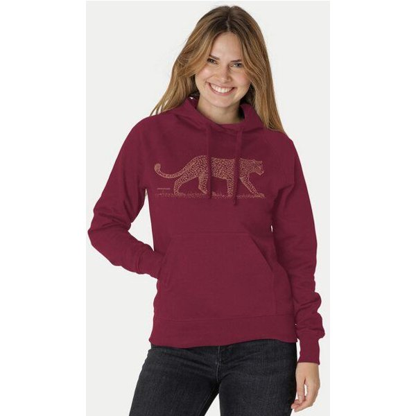 Peaces.bio - handbedruckte Biomode Bio-Damen-Kapuzensweater Leopard