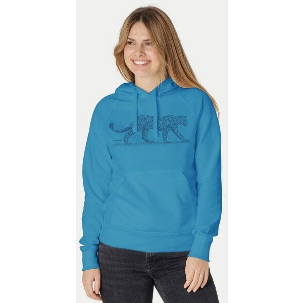 Peaces.bio - handbedruckte Biomode Bio-Damen-Kapuzensweater Leopard