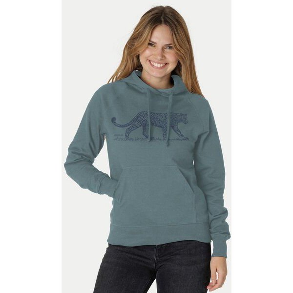 Peaces.bio - handbedruckte Biomode Bio-Damen-Kapuzensweater Leopard