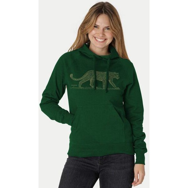 Peaces.bio - handbedruckte Biomode Bio-Damen-Kapuzensweater Leopard