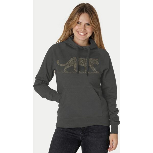 Peaces.bio - handbedruckte Biomode Bio-Damen-Kapuzensweater Leopard