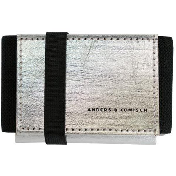 ANDERS & KOMISCH Kleines Portemonnaie mit Münzfach Silber - A&K MINI CLASSIC