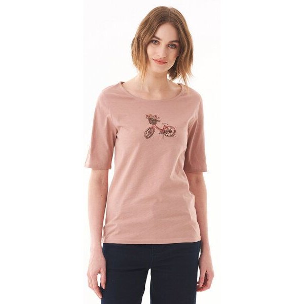 ORGANICATION T-Shirt aus Bio-Baumwolle mit Fahrrad-Stickerei
