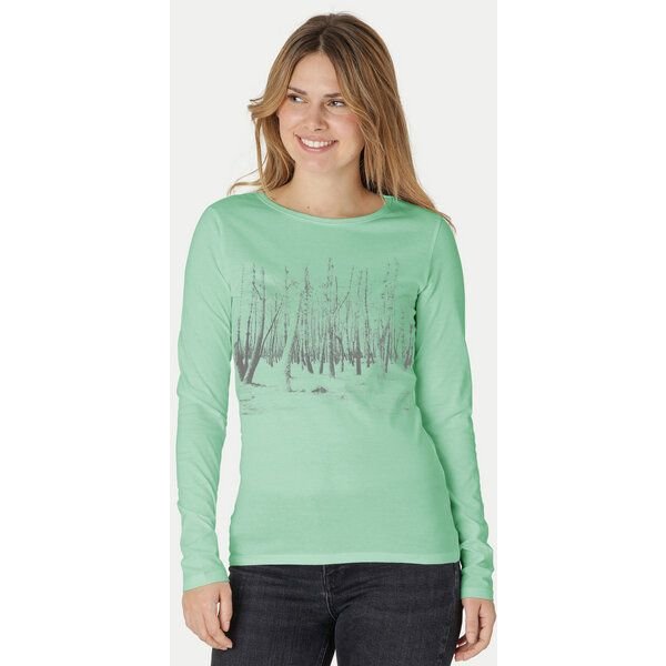 Peaces.bio - handbedruckte Biomode Damen Langarmshirt Woodland