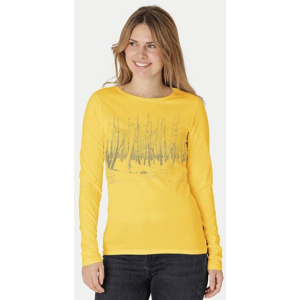 Peaces.bio - handbedruckte Biomode Damen Langarmshirt Woodland
