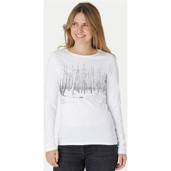 Peaces.bio - handbedruckte Biomode Damen Langarmshirt Woodland
