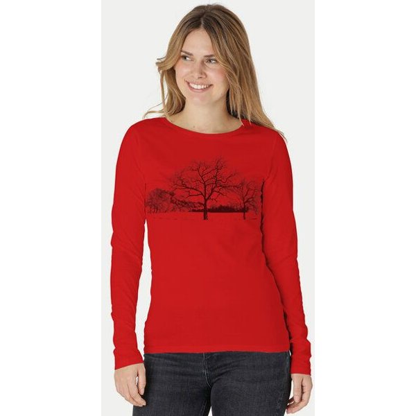 Peaces.bio - handbedruckte Biomode Damen Langarmshirt Landscape