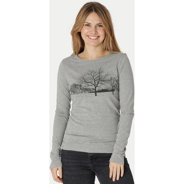 Peaces.bio - handbedruckte Biomode Damen Langarmshirt Landscape