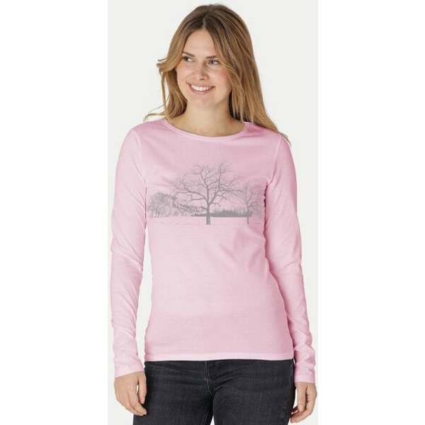 Peaces.bio - handbedruckte Biomode Damen Langarmshirt Landscape