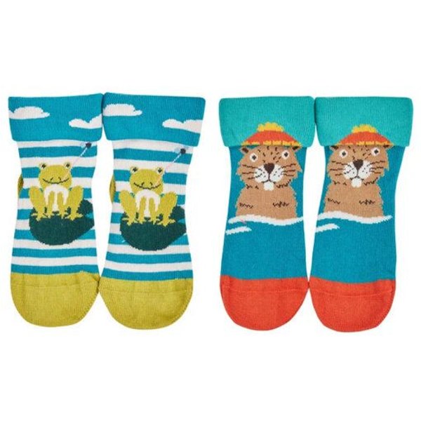 Frugi Lustige Kindersocken im 2er-Pack aus Biobaumwolle