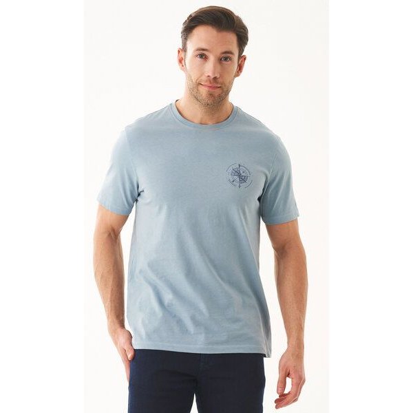 ORGANICATION T-Shirt aus Bio-Baumwolle mit Kompass-Print