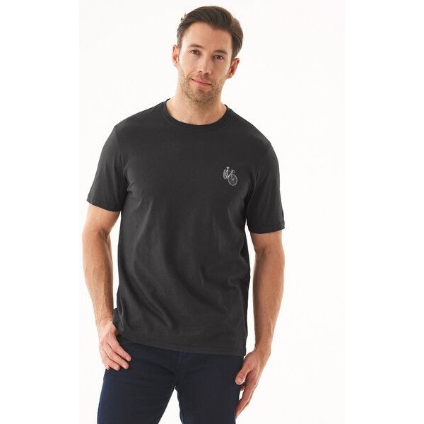 ORGANICATION T-Shirt aus Bio-Baumwolle mit Fahrrad-Print