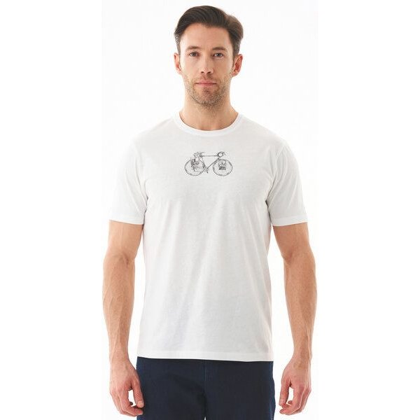 ORGANICATION T-Shirt aus Bio-Baumwolle mit Fahrrad-Print