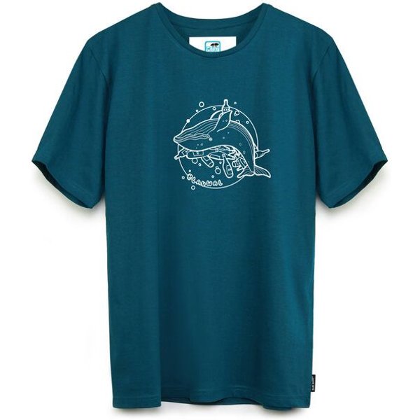 GARY MASH T-Shirt Blauwal aus Bio-Baumwolle