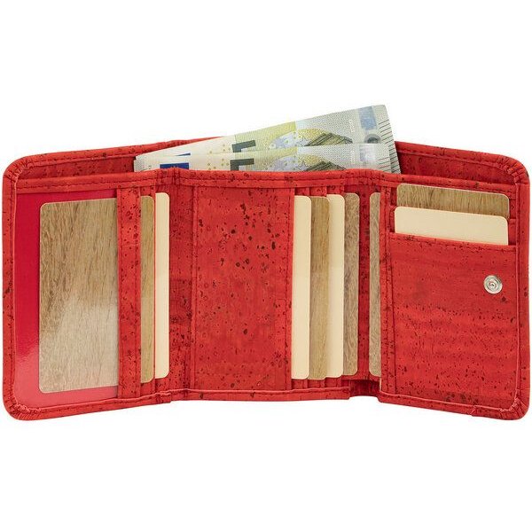 Simaru Damen-Portemonnaie REYNA aus Kork Rot