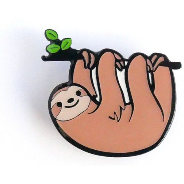 roots of compassion Anstecker Faultier - Pin, Button, Tiere, Sloth, faul, Faulheit