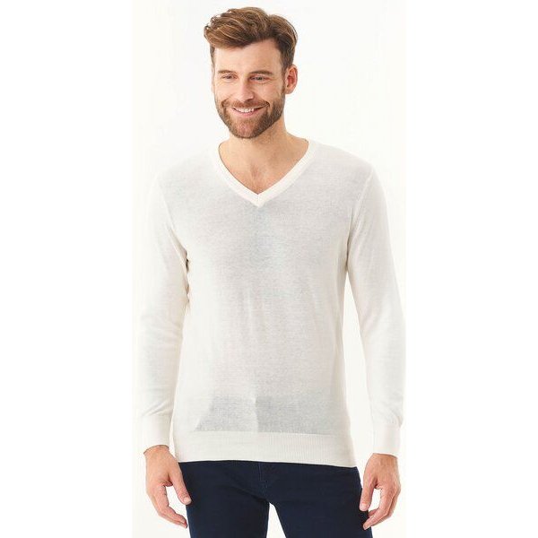ORGANICATION Pullover aus Bio-Baumwolle mit V-Ausschnitt