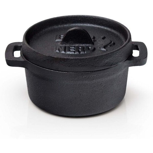 BBQ Nerd Mini Dutch Oven | Kleiner Gusseisentopf mit Deckel 11x5cm