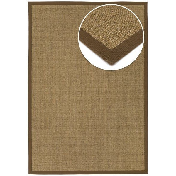 Grundstoff Sisal Teppich Purstoff pecanbraun mit Vliesrücken