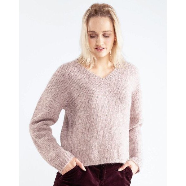 Alma & Lovis Pullover mit V-Ausschnitt aus Suri-Alpaka | Suri V-Neck Pullover
