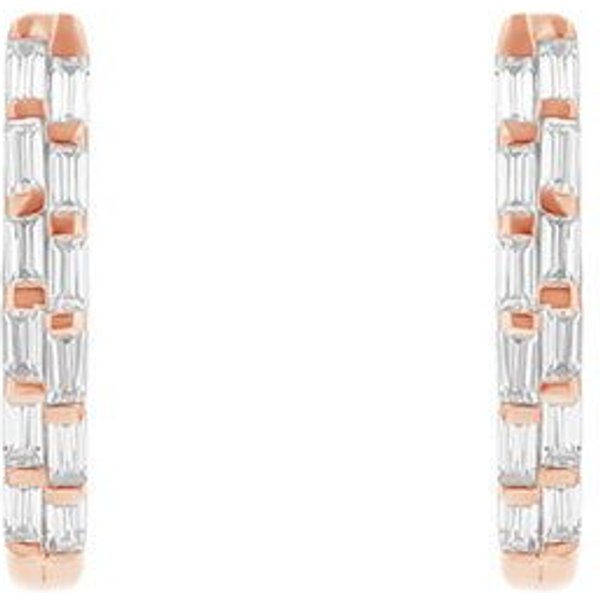 Eppi Runde Ohrringe mit Lab Grown Diamanten in Baguette-Form Hamish