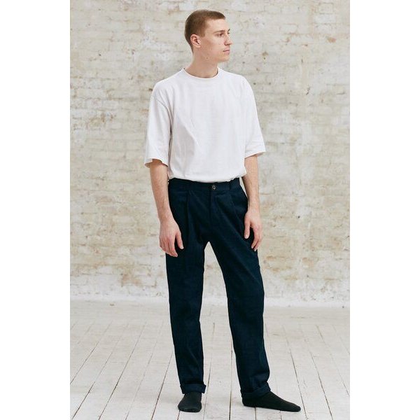 Jyoti - Fair Works Baumwollcord Hose Sameer Nachtblau
