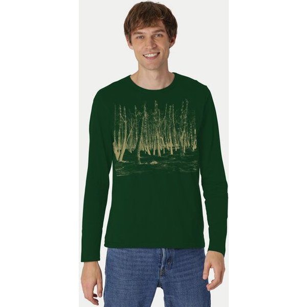 Peaces.bio - handbedruckte Biomode Herren Langarmshirt Woodland