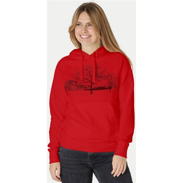 Peaces.bio - handbedruckte Biomode Damen Hoodie Landscape
