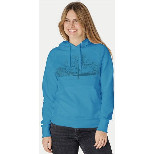 Peaces.bio - handbedruckte Biomode Damen Hoodie Landscape