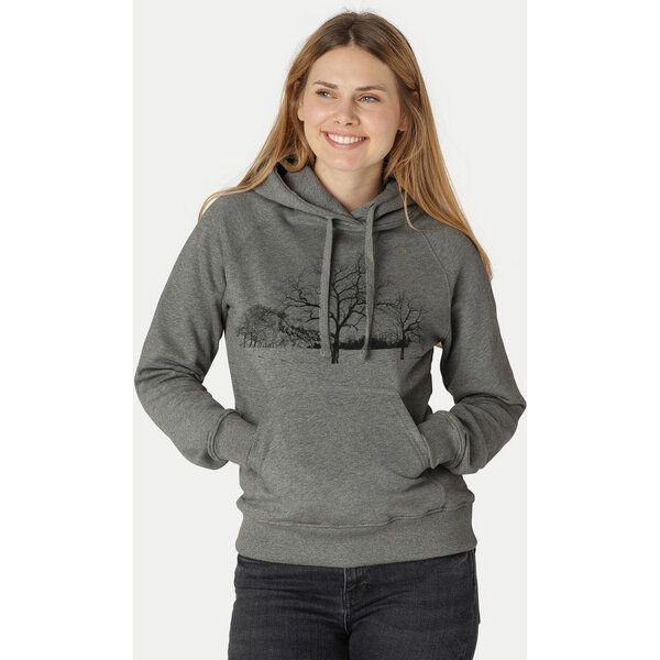 Peaces.bio - handbedruckte Biomode Damen Hoodie Landscape