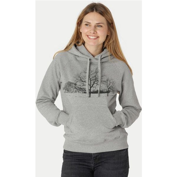 Peaces.bio - handbedruckte Biomode Damen Hoodie Landscape