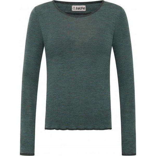 Jalfe Longsleeve Wolle fein geringelt melange