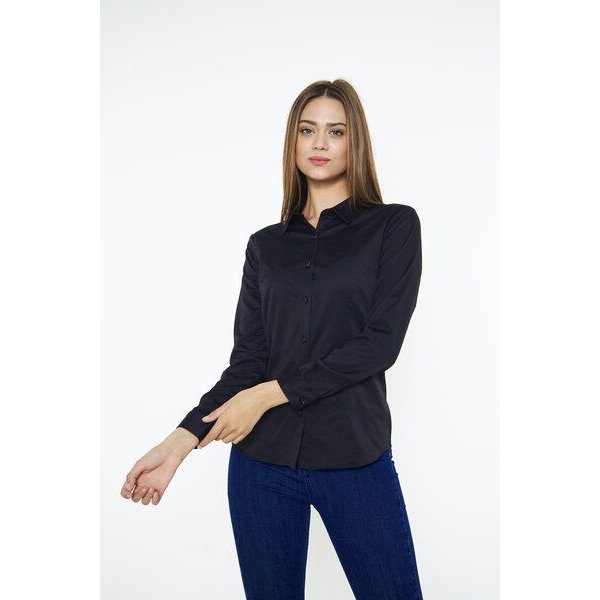Bruno Barella Slim Fit Hemdbluse aus Biobaumwolle