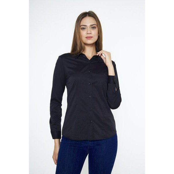 Bruno Barella Slim Fit Hemdbluse aus Biobaumwolle