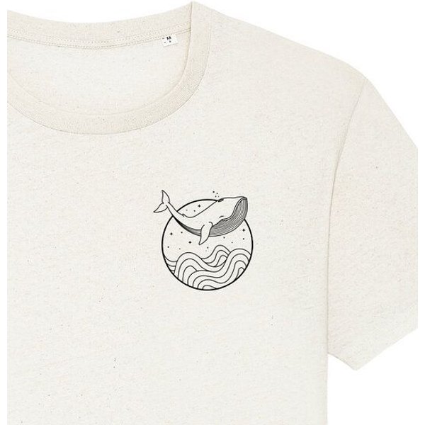 vis wear Wal zwischen Ozean und Wellen - Unisex T-Shirt - Recycled Bio Baumwolle