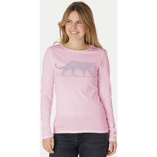 Peaces.bio - handbedruckte Biomode Bio-Damen-Langarmshirt Leopard
