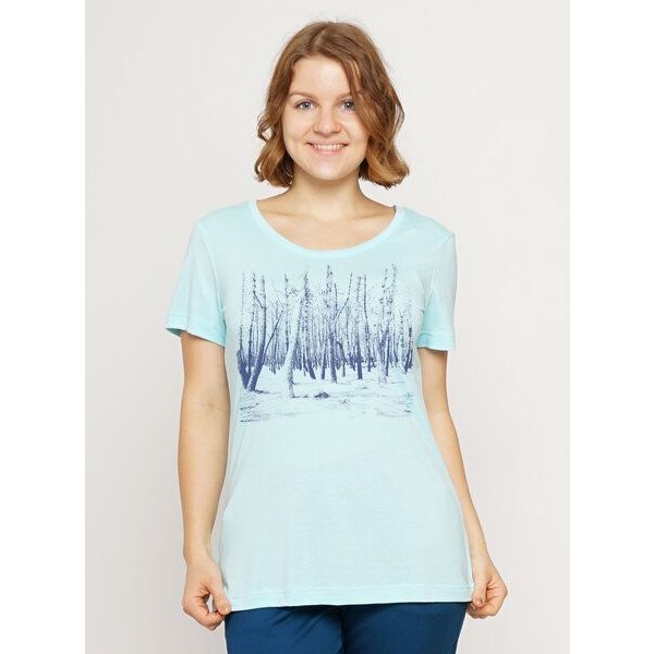 Peaces.bio - handbedruckte Biomode Lieber Wieder Shirt Woodland Damen